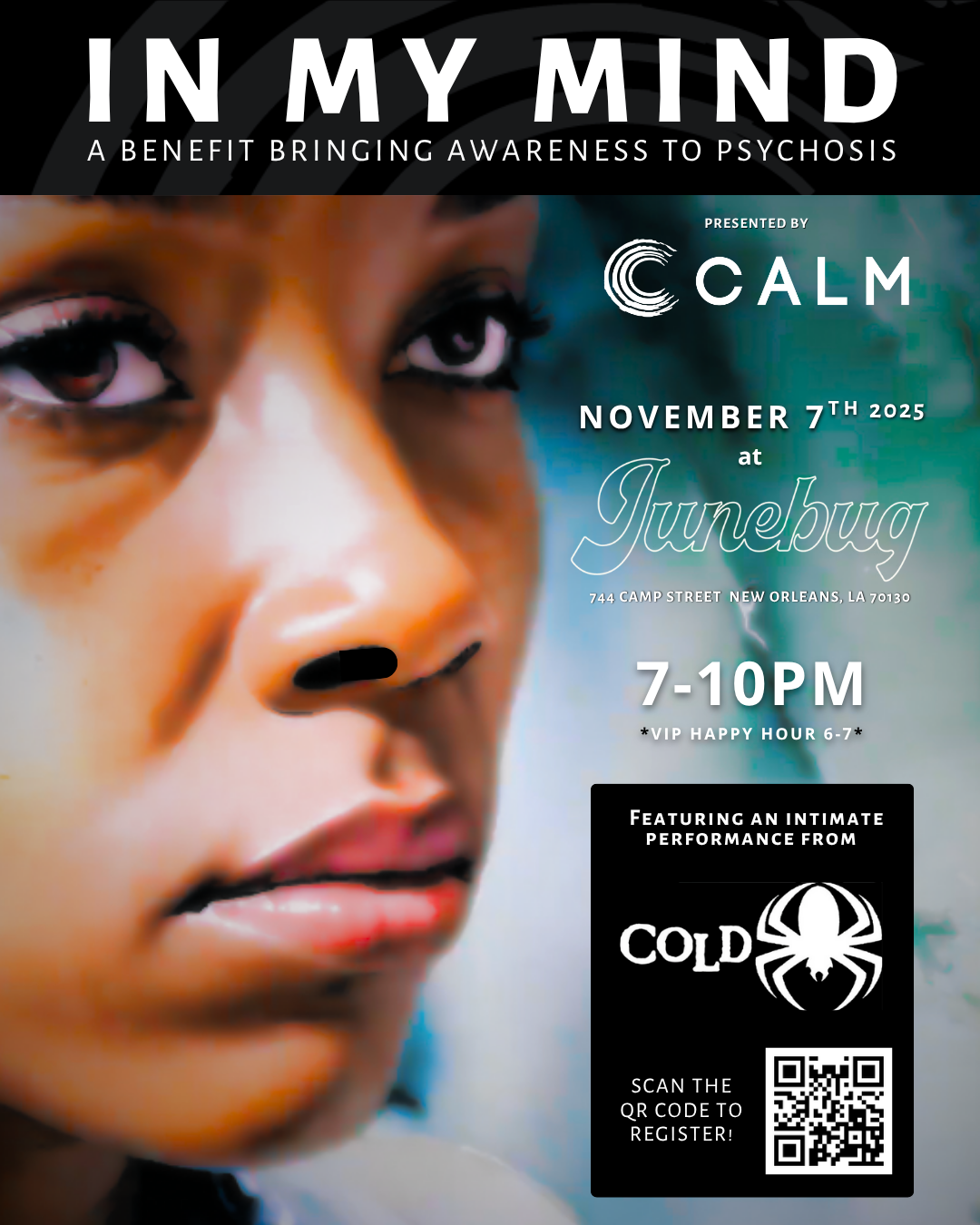 Advertisement for the In My Mind benefit on November 7, 2025
